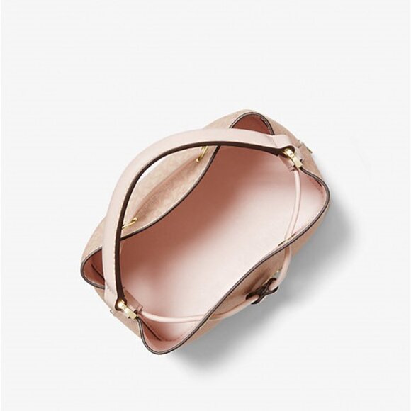 NWT MICHAEL KORS SURI BUCKET DRAWSTRING CROSSBODY BAG SIGNATURE BLUSH - Picture 6 of 12